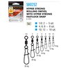 Krętlik Hyper Strong Rolling Swivel z Agrafką Fastlock Snap K-1010 10 12kg