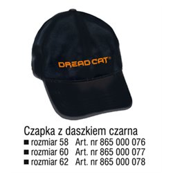 Czapka z Daszkiem Czarna Rozmiar 58 Dread Cat