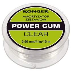 Amortyzator Zestawów Power Gum Clear 0,60mm 4kg 10m Method Feeder