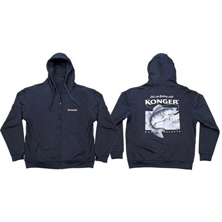 Bluza z Kapturem Granatowa Sandacz Rozmiar M