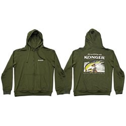 Bluza z Kapturem Zielona Szczupak Rozmiar L