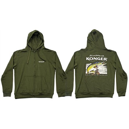 Bluza z Kapturem Zielona Szczupak Rozmiar XXL