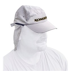 Beige cap with tucked neck protector 60
