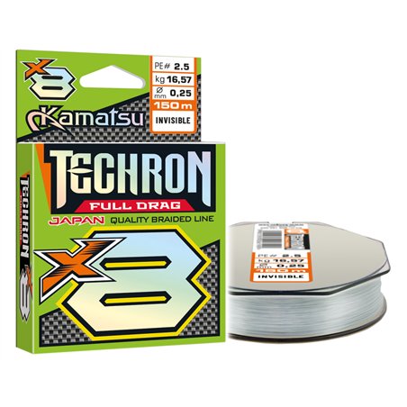 Techron Full Drag X8 Invisible 0,25/150m PE 2,5