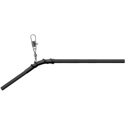 Paternoster Eco Czarny Łamany z Krętlikiem i Agrafką 14cm