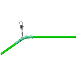 Paternoster Eco Zielony Łamany z Krętlikiem i Agrafką 14cm