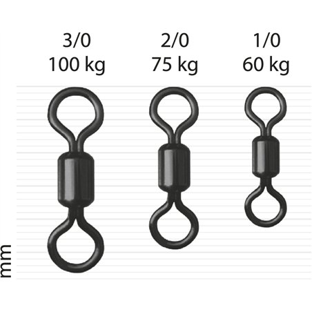Barrel Swivel Big Game 2/0/75kg Dread Cat