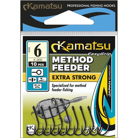 Kamatsu Method Feeder Extra Strong 10 Czarny Nikiel Oczko