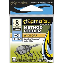 Kamatsu Method Feeder Wide Gap 6 Czarny Nikiel Oczko