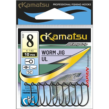 Kamatsu Worm Jig Ul 10 Czarny Nikiel Oczko