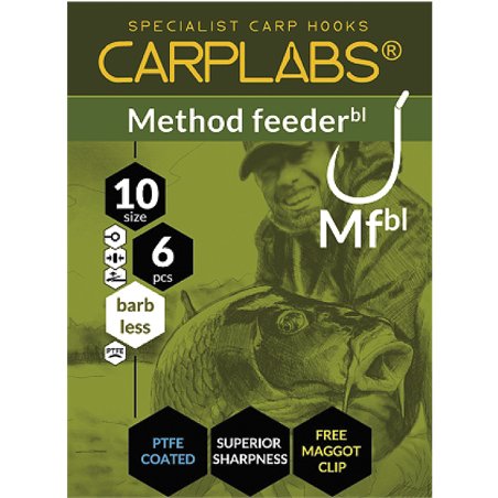 Carplabs Method Feeder Barbless 16 Tytanowa Szarość Oczko