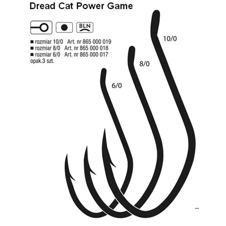 Dread Cat Power Game 8/0 Czarny Nikiel Oczko