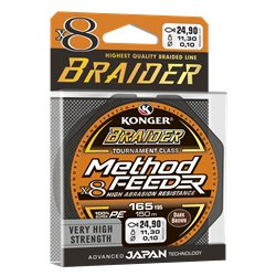 Plecionka Braider X8 Method Feeder Dark Brown 0,14mm/150m