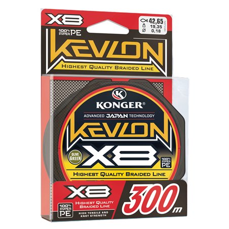 Kevlon X8 Olive Green 0,20mm/300m Konger
