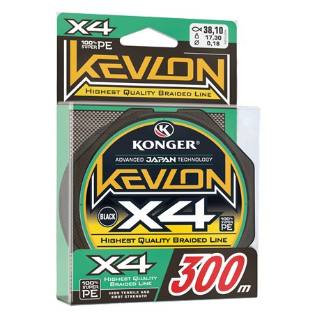 Kevlon X4 Olive Green  0,18mm/300m Konger
