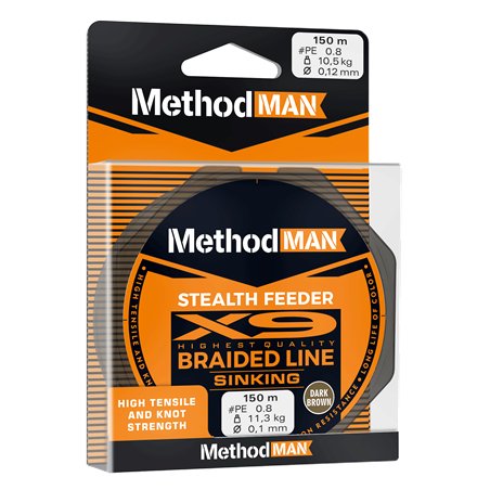 Methodman Stealth X9 Feeder Dark Brown Sinking 0,14mm/150m