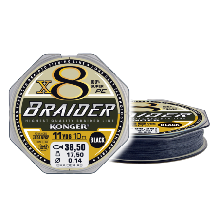 Braider X8 Black 0,20/10m