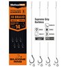 Przypon Method Feeder Z Gumką 3mm Z Haczykiem Methodman Supreme Grip Titanium Grey Barbless rozmiar 12 plecionka 0,12mm