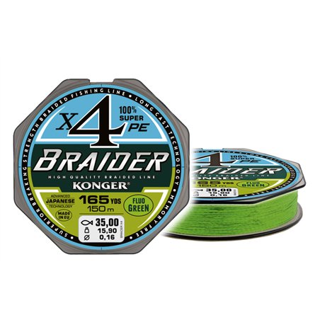 Braider X4 Fluo Green 0,04/150m