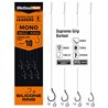 Method Feeder Rig With Rubber 3mm Methodman Supreme Grip Titanium Grey Barbed Size 10 Line 0.23mm