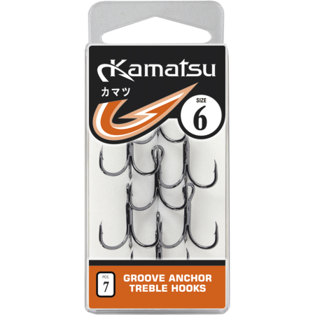 Kamatsu Groove Anchor Treble 8 Nickel Noir