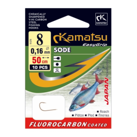 Snelled hook FC 50cm Roach Sode 6