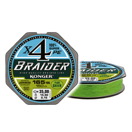 Braider X4 Fluo Green 0,25/150m
