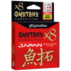 Plecionka Kamatsu Gyotaku X8 Lime Green 0,165mm/150m