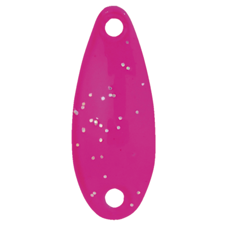 Cuillère 35 paillettes rose fluo et argent