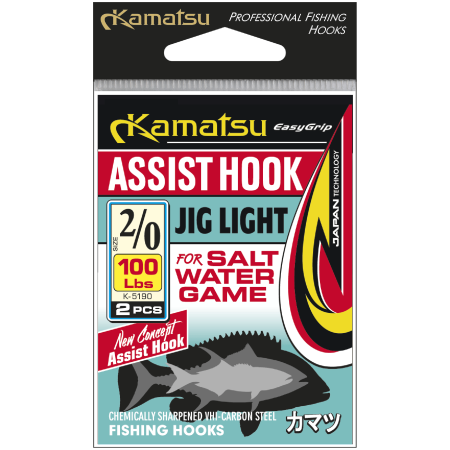 Haczyk Kamatsu Assist Hook Jig Light 1/0 100lbs