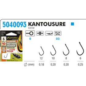 Przypon Kamatsu Method Feeder Classic Kantousure 10 z pierścieniem silikonowym