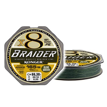 Braider X8 Olive Green 0,10/150m