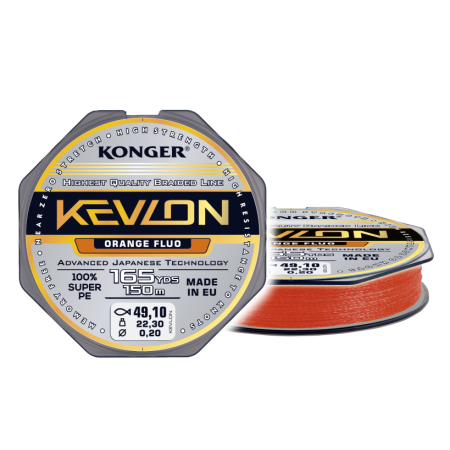 Kevlon Orange Fluo X4 0,16/150m