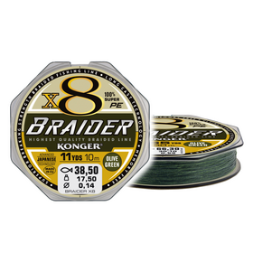 Plecionka Braider X8 Olive Green 0,16/10m