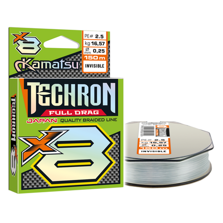 Techron Full Drag X8 Invisible 0,04/150m PE 0.2 Braid