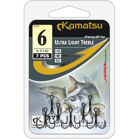Kamatsu Treble Hook Ultra Light 16 Black Nickel Treble