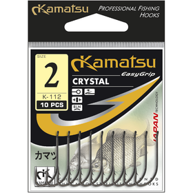 Haczyk Kamatsu Crystal 1 Czarny Nikiel Oczko