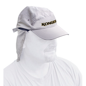 Cap Beige cap with tucked neck protector 62
