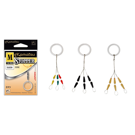 Gummistopfen für Schnur, schwarzer Kegel L