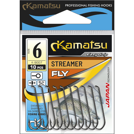 Kamatsu Streamer 4 anzuelos ojo marrón