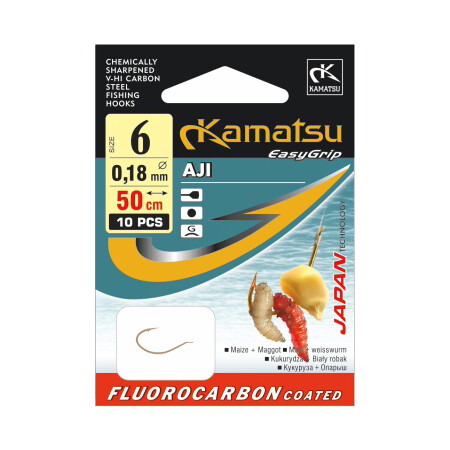 Kamatsu FC 50cm Rig mit weißem Wurm und Aji-Mais 6