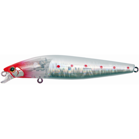 Wobbler Flash Minnow 99F Geflecktes Weiß Holo
