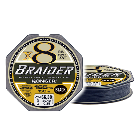 Braider X8 Black 0.25/150m