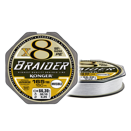 Braider X8 Invisible 0.12/150m Braid