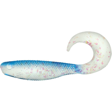 Shad Grub 6.4cm Mylar blue