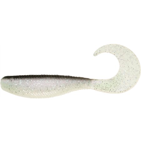 Shad Grub 8,9cm Black pearl glitter