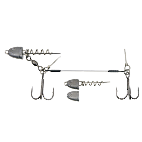 Swimbait System Double Stinger 2/0 12cm 27kg Exchangeable Weighted 5.10.15g Spinning System