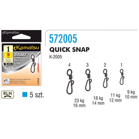 Quick Snap BLN 1 9kg 10mm Box K-2005