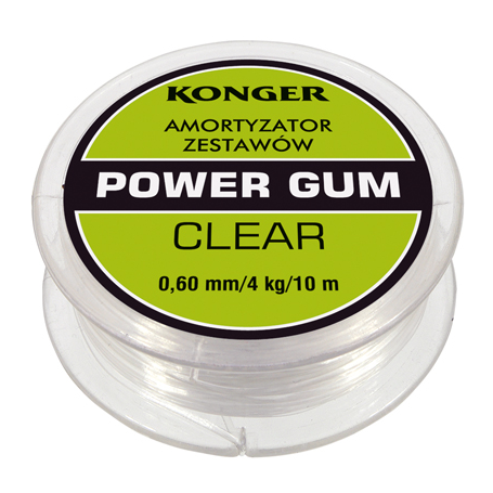Amortyzator Zestawów Power Gum Clear 0,60mm 4kg 10m Method Feeder