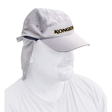 Beige cap with tucked neck protector 58